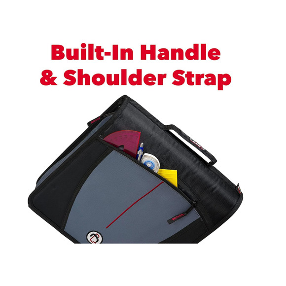 Case-It Mighty Zip Tab Zipper Binder, 3" O-Ring with 5-Color Tabs, Expanding Fil - Picture 8 of 9